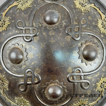 картинка — щит восточный, круглый. персия, начало 19 века